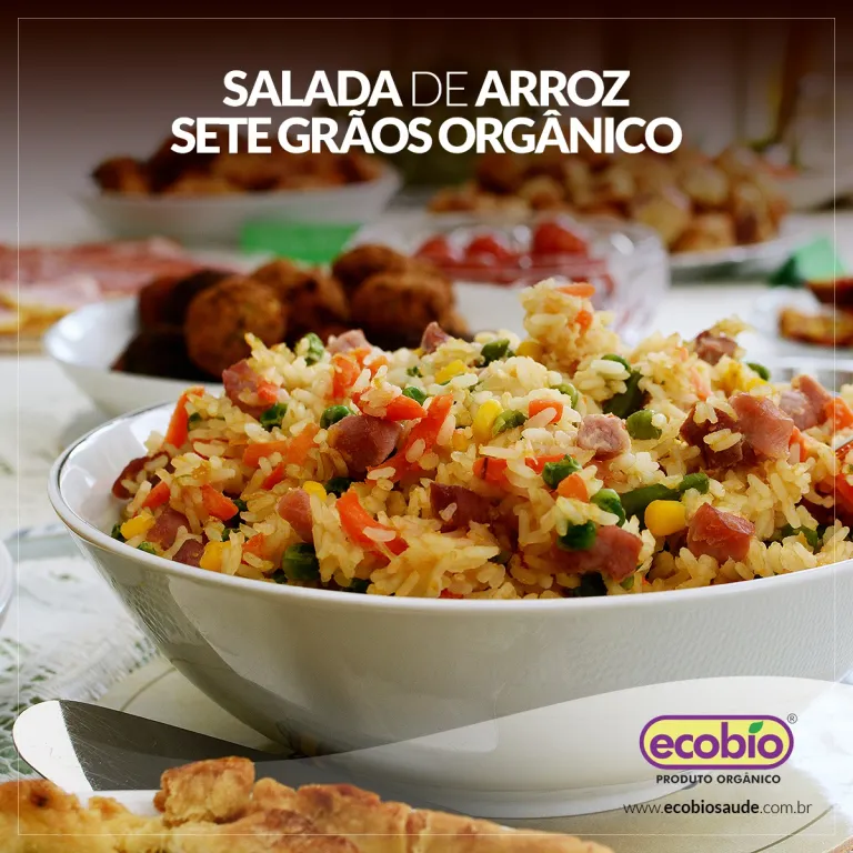 Salada de arroz sete grãos orgânico
